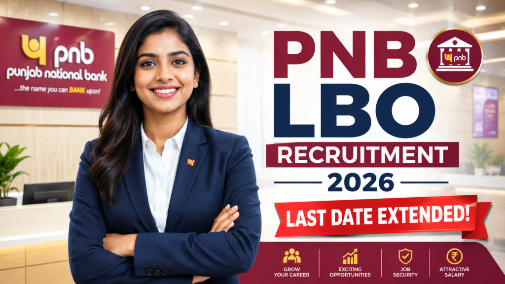PNB LBO Recruitment 2026: Date extended to 16 Agust apply now 62135