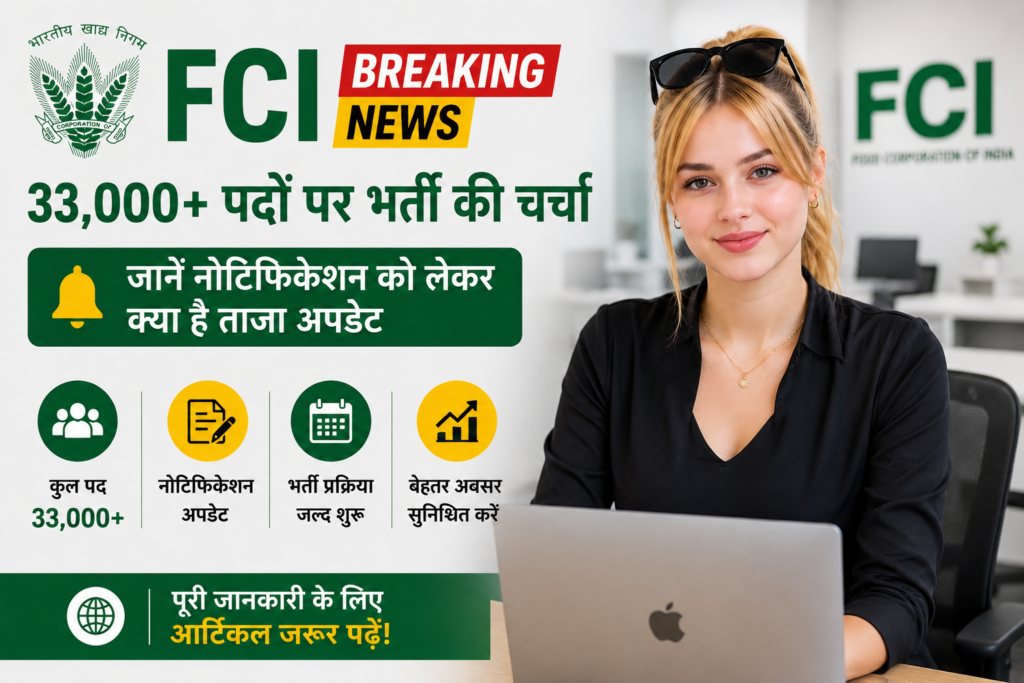FCI (Food Corporation of India) 33,000+ बंपर भर्ती 2026 (इंटरनल प्रोग्रेस अपडेट) watch here now 66340