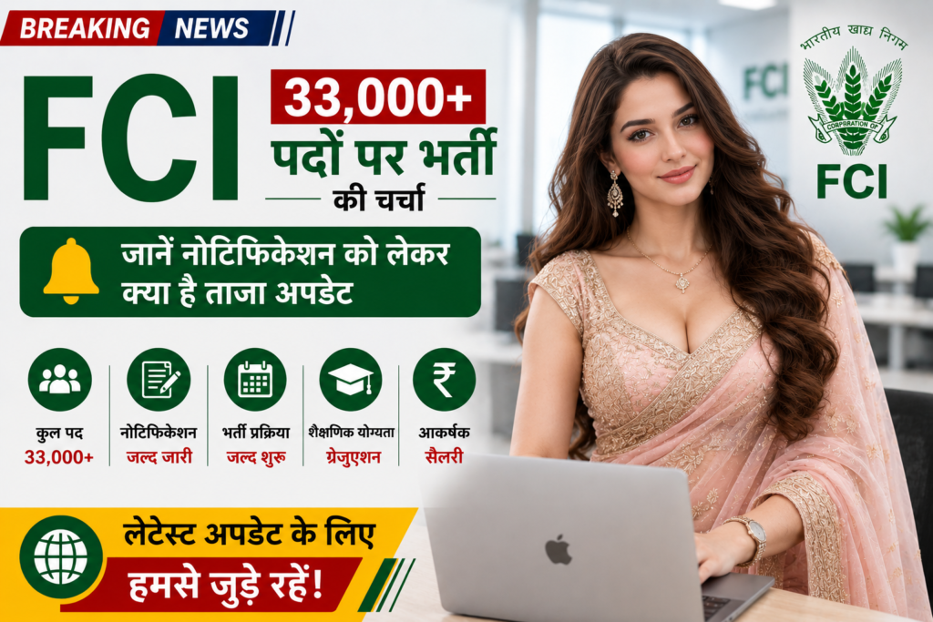 FCI (Food Corporation of India) 33,000+ बंपर भर्ती 2026 (इंटरनल प्रोग्रेस अपडेट) watch here now 66343